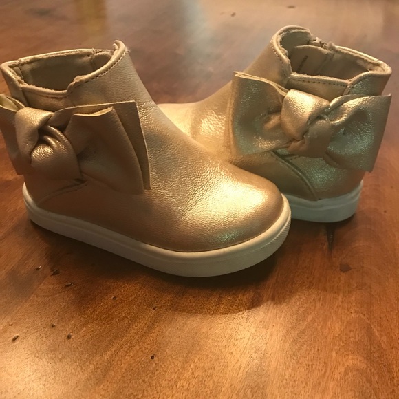 toddler gold booties